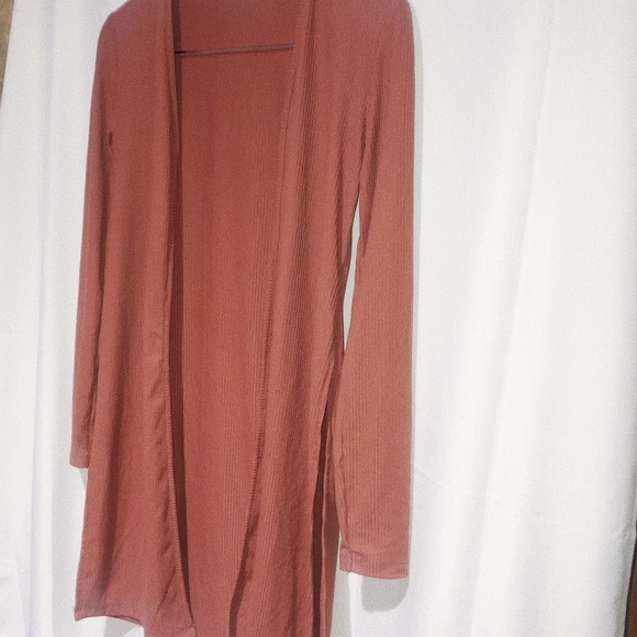 Splash Cardigan Duster Sweater Rust color Size Small - Picture 3 of 7